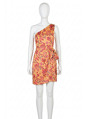 Heartloom Willow Dress in Gold/Coral (view 1)