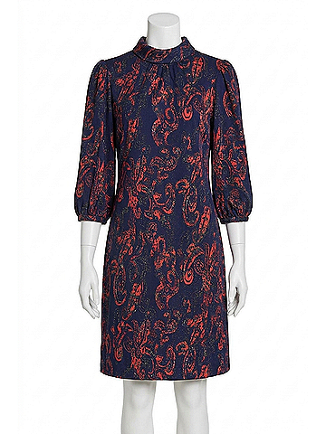 Tyler Boe Vicky Knit Dress in Graphic Cobalt Blue (view 1)