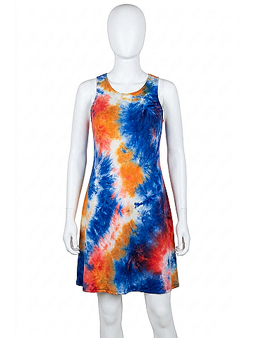 Heimish U.S.A Tie Dye Dress in Royal Multi (view 1)
