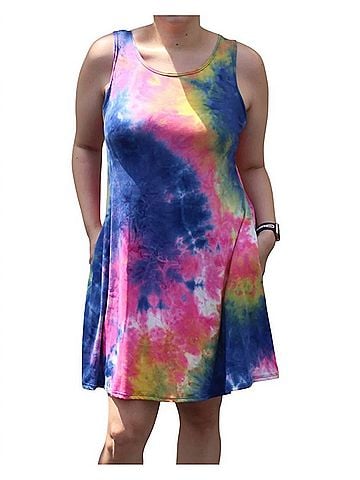 Heimish U.S.A To Die For Tie Dye Dress in Multi (view 2)