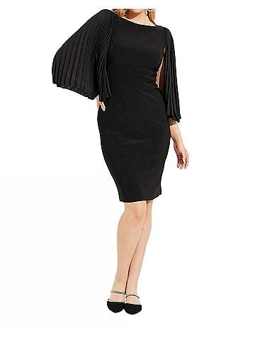 Joseph Ribkoff Sheath Knee-Length Dress in Black (view 2)