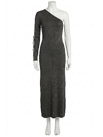FRNCH High Winter Knitted Dress in Black (view 1)