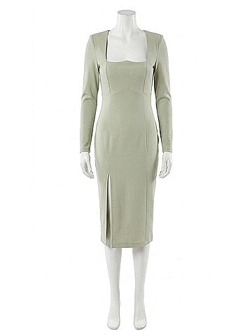 Elliatt Azure Midi Dress in Green (view 1)