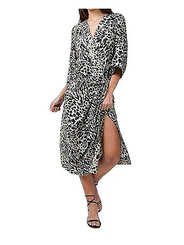 Smythe Drop Waist Kimono Dress in Leopard (view 2)
