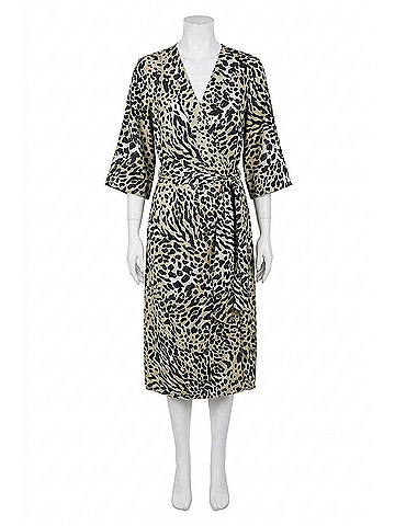Smythe Drop Waist Kimono Dress in Leopard (view 1)