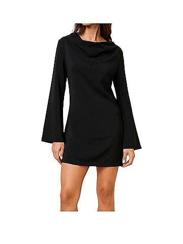 Solid & Striped Mini Nili Dress in Noir (view 2)