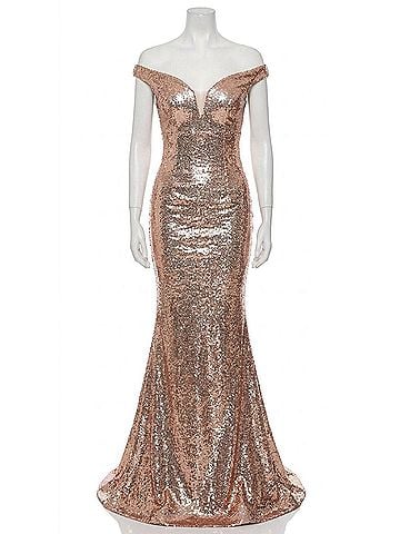 Cinderella Divine Annabelle Gown in Rose Gold (view 1)