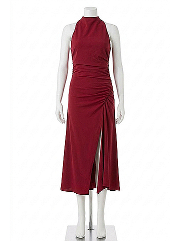 Bishop + Young Elle Halter Dress in Scarlett (view 1)