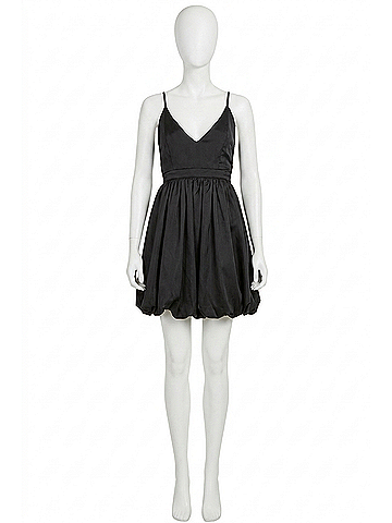 TCEC Bubble Mini Dress in Black (view 1)