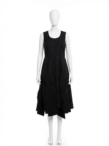 Comme des Garçons Fringe Dress in Black (view 1)