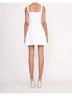 STAUD Solid White Mini Sutton Dress in White Size 10 - photo 3