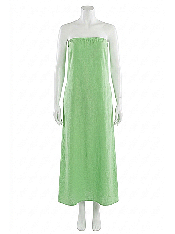 Stateside Linen Column Maxi Dress in Chartreuse (view 1)