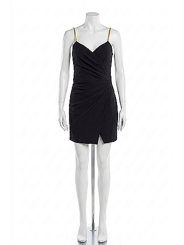 Bishop + Young Malone Faux Wrap Mini Dress in Black (view 1)