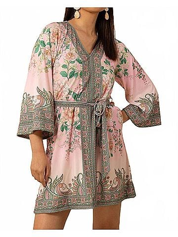 Hale Bob Kaliyah Jersey Dress in Pink (view 2)