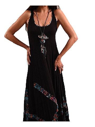 Angel Bra-Friendly Vibrant Leopard Dress in Black (view 2)