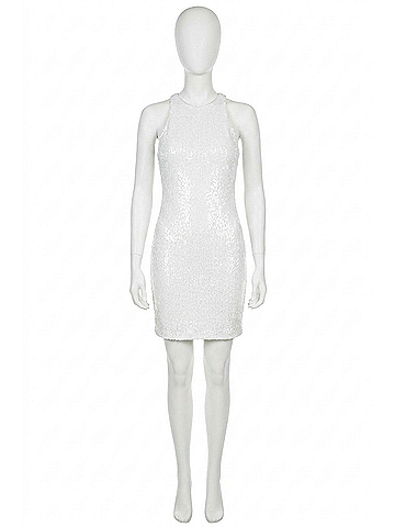 Line & Dot Women's Royale Halter Dress in White (view 1)