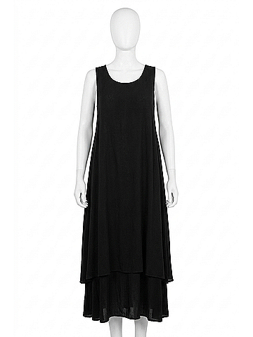 Angel Sheer Detail Maxi Dress in Black Multi (view 1)