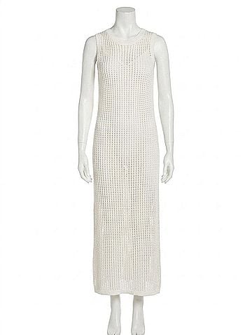 Entro Knit Sleeveless Midi Dress in Cream (view 1)