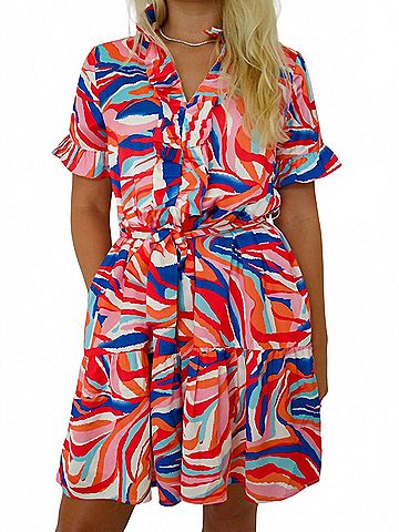 Jade Kyla Colorful Swirl Dress in Multi (view 2)