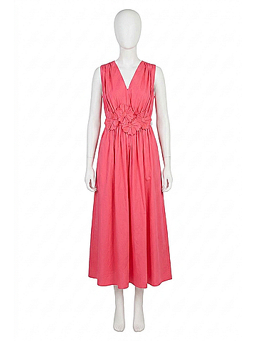 Lucy Paris Ilona Maxi Dress in Coral (view 1)