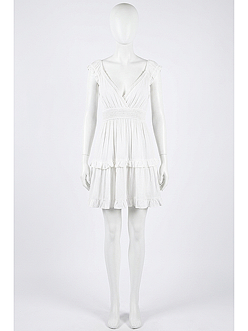 Le Lis Love Note Ruffle Mini Dress in White (view 1)