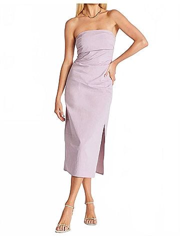 Bishop + Young Women's Naomi Strapless Dress in Violet (view 2)