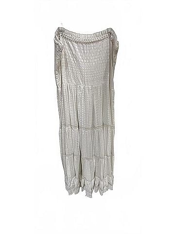 Oliphant Smock Backed Polka Maxi Dress in Ivory (view 2)