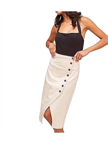 Astr Eileen Skirt in Natural (view 2)