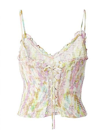 Astr Mika Top in Pink Yellow Tie Dye (view 2)