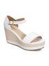 Andrea Solid White Women's Wedge Heel Sandal Size 9 - photo 1