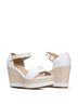 Andrea Solid White Women's Wedge Heel Sandal Size 9 - photo 4