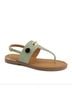 Andrea Solid Green Women's Stylish Flat Sandal Size 9 - photo 1