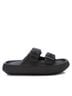XTI Black Women's Rubber Flat Sandals Size 5 - photo 1