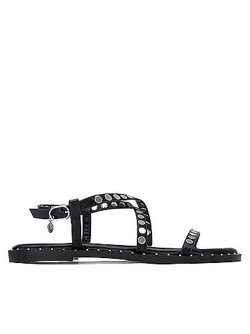XTI Women's Pu Strap Sandal in Black (view 1)
