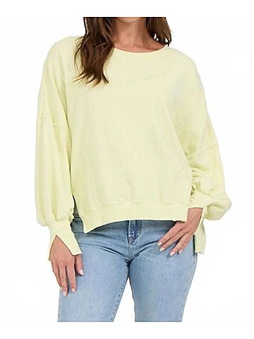 Dear John Trenton Sweatshirt in Wax Yellow (view 2)