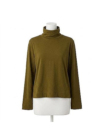 NATION LTD Neo Turtleneck Top in Martini Olive (view 1)