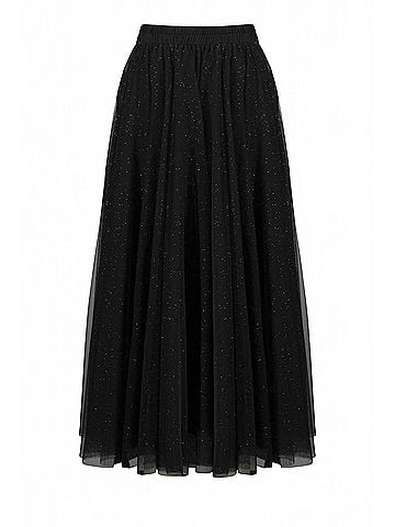 Joseph Ribkoff Tulle Flared Skirt in Black (view 1)