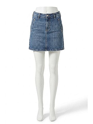Dear John Quincy Classic Dark Denim Skirt in Blue (view 1)