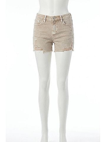 Dear John Gigi High Rise Denim Shorts in Sesame (view 1)