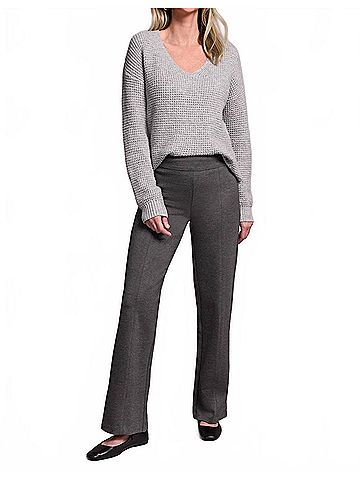 Tribal Pull On Ankle Pants With Pockets in Charcoal (view 2)