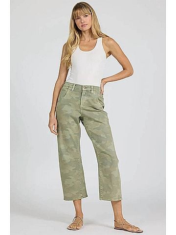 Dear John Teddi Barrel Leg Pants in Riviera Camo (view 2)