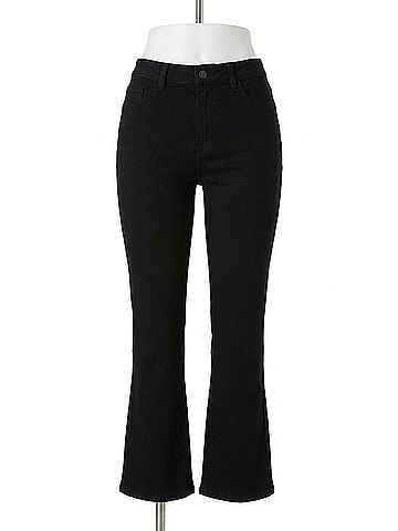 Dear John Blair Mid Rise Straight Ankle Jeans in Black Arrow (view 1)