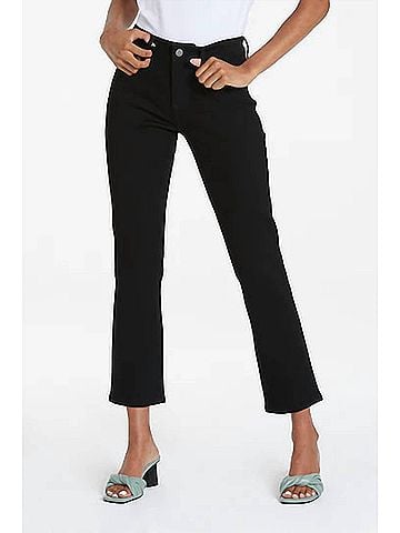 Dear John Blair Mid Rise Straight Ankle Jeans in Black Arrow (view 2)