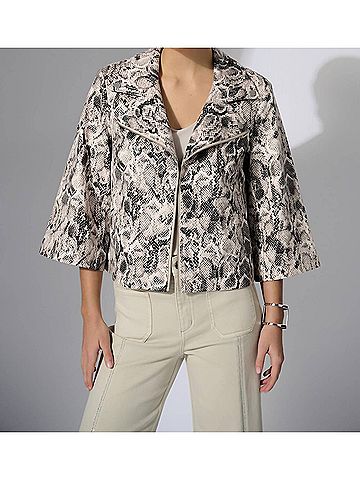 Joseph Ribkoff Python Jacket in Beige/Multi (view 2)
