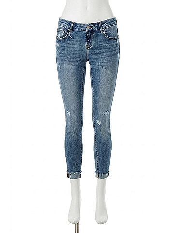 Dear John Joyrich Midrise Cuffed Low Rise Skinny Jean in Galvestone (view 1)