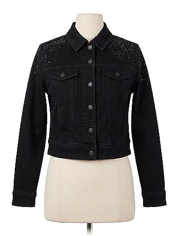 Judy Blue Rhinestone Embellished Jacket in Black (view 1)
