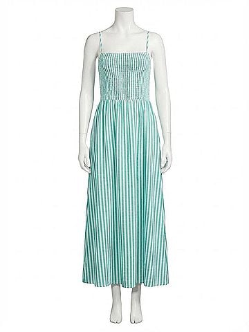 Z Supply Bayside Stripe Linen Maxi Dress in La Palma (view 1)