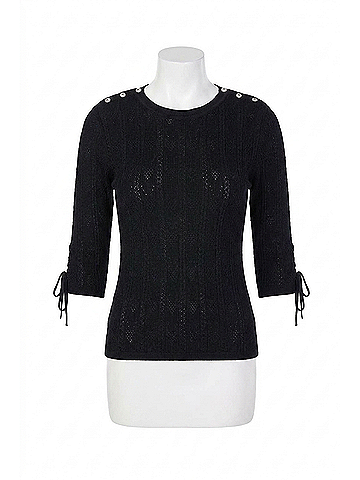 Bishop + Young Monet Crew Neck Sweater in Black (view 1)
