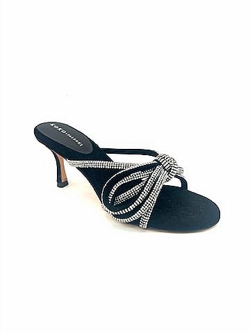 KOKO + PALENKI Women's Barely 2 Suede Sandals in Black (view 2)