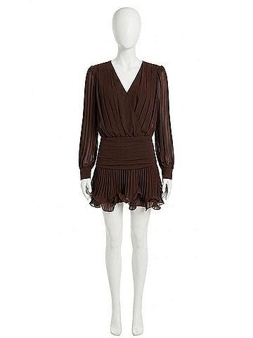 Line & Dot Twyla Mini Dress in Chocolate (view 1)